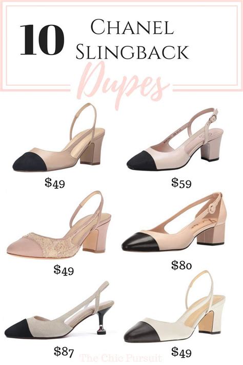 chanel dupes shoes|chanel style slingback shoes.